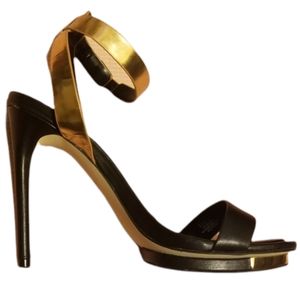 BCBG MAXAZRIA Gold/ BLACK Stiletto 6.5